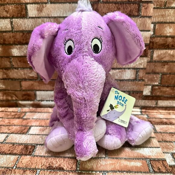 Dr Seuss The nose Book purple Elephant plush stuffed animal toy 11” - Picture 2 of 7